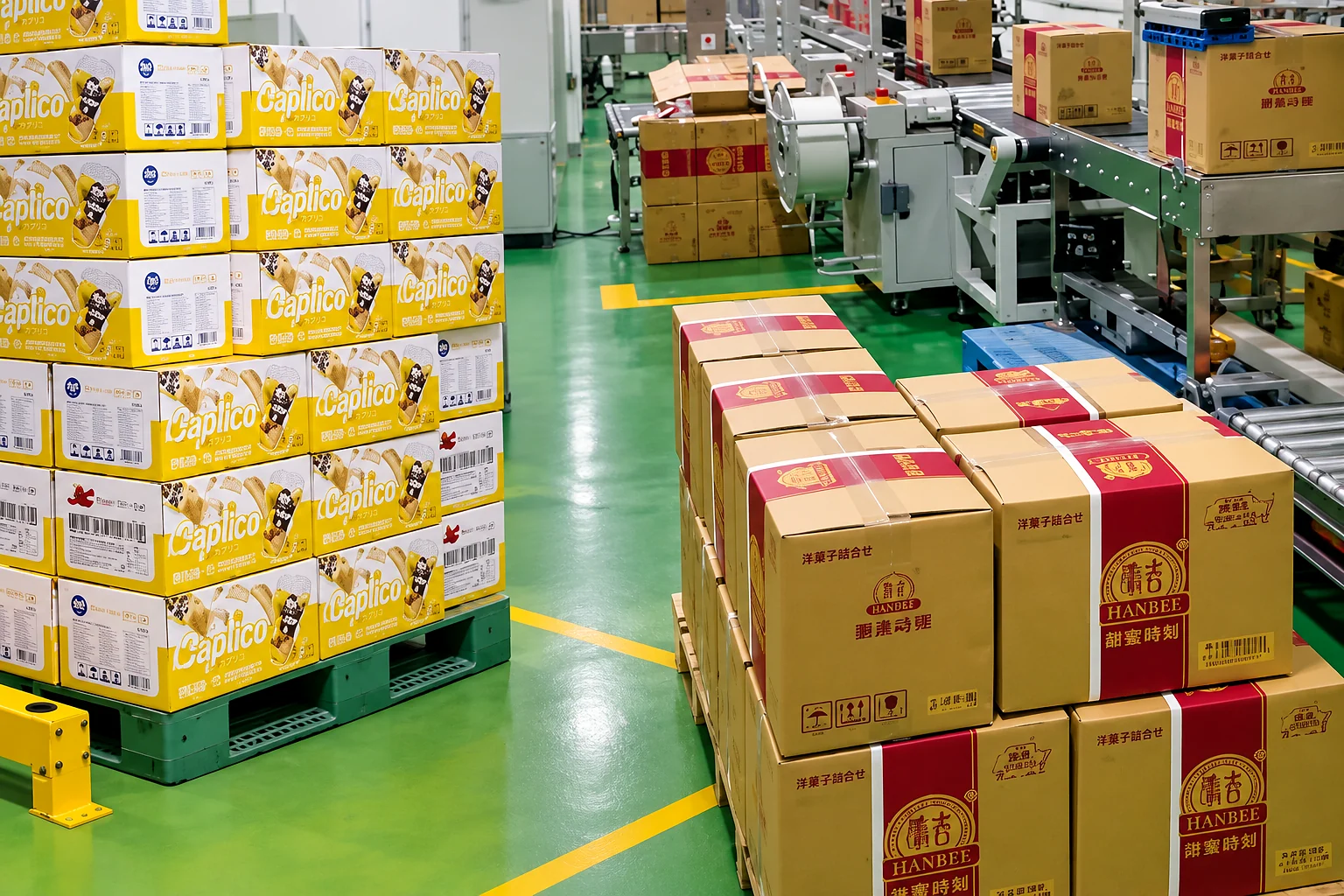 Snacks robotic palletizing